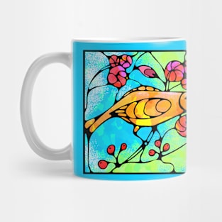 Stylized stainless glass bird Mug